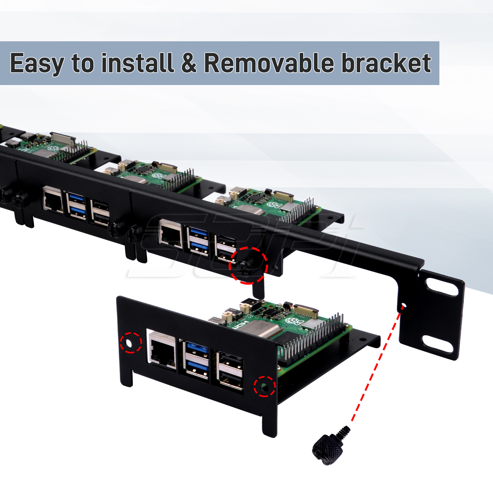 52Pi Removable 1U Rack Mount f - đánh giá và giá Raspberry Pi Rackmount 1U 19 Inch